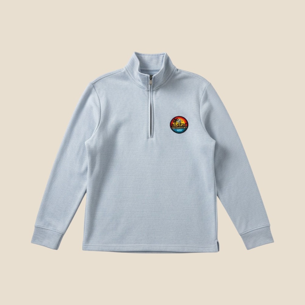 Vineyard Vines NHL All-Star 2023 South Florida logo patch blue 1/4 zip Men's S